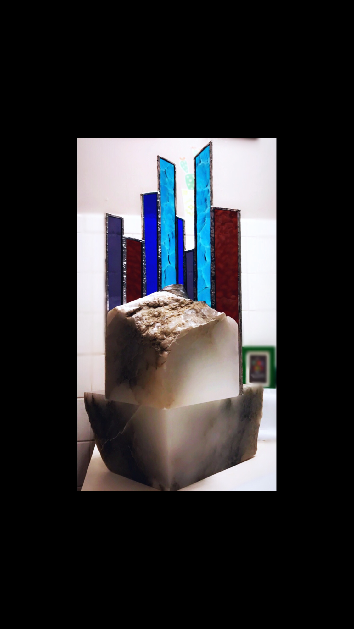 Marble & Stain Glass Sculpture