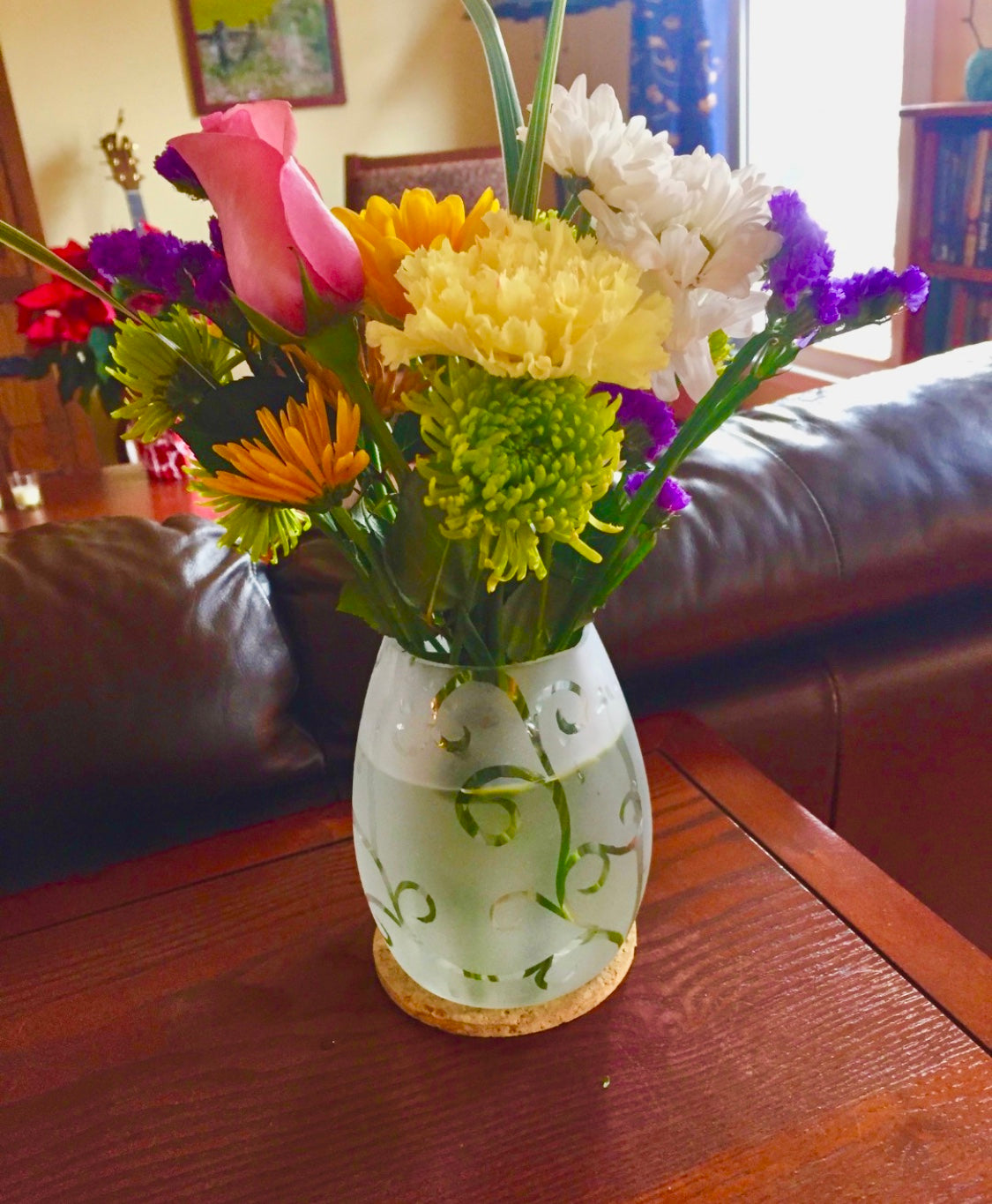 Glass Blown Flower Vase - Small