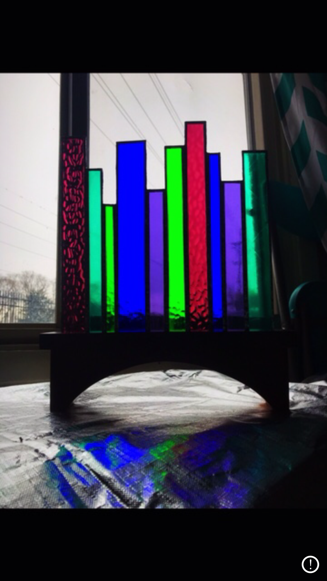 Cherry Wood & Stain Glass